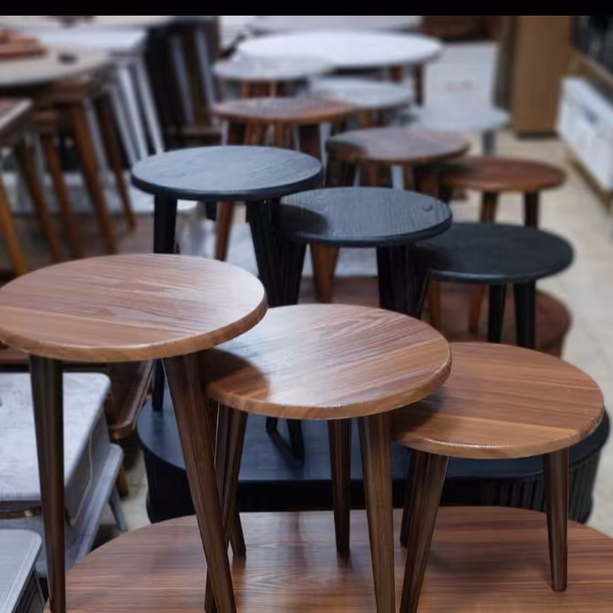 میز عسلی گرد پلکانی سری سه عددی