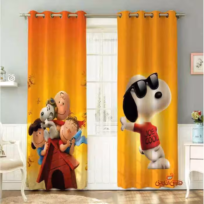 پرده 2عددی کودک طرح پیناتس کد 2218