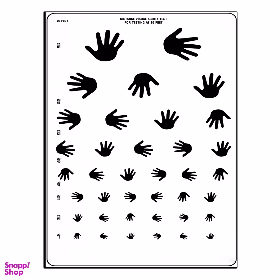 تابلو شاسی بکلیت طرح چشم پزشکی و بینایی سنجی چارت اسنلن مدل SH-12461