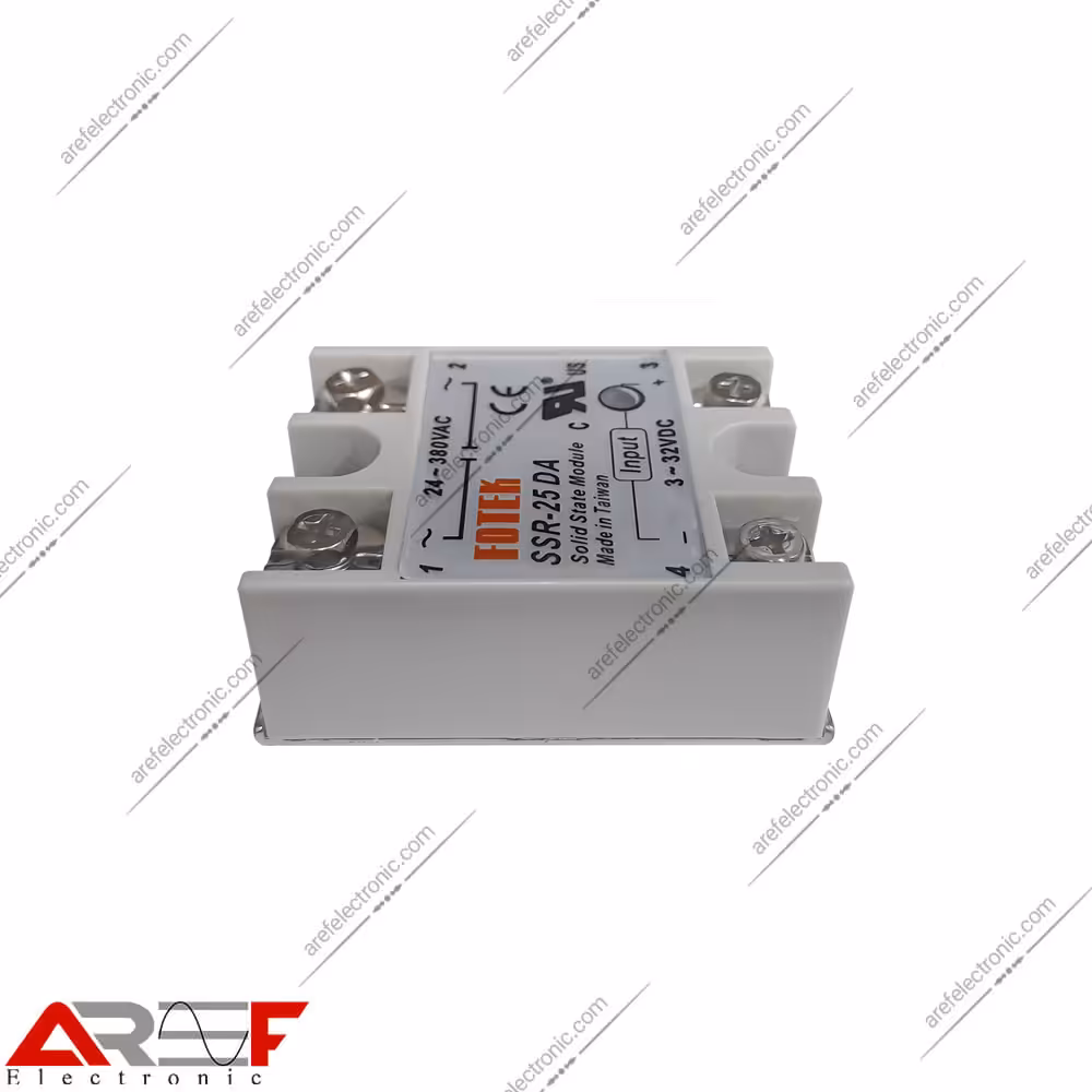 رله SSR دارای 25 آمپر تک فاز FOTEK SSR-25DA - فروشگاه عارف الکترونیک