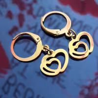 گوشواره قلبی استیل ضد حساسیت رنگ ثابت(178)