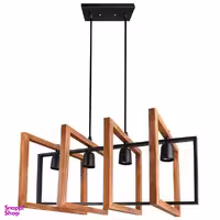 لوستر آویز 4 شعله چشمه نور کد AB1338/4