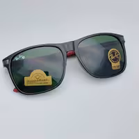 عینک آفتابی مردانه ریبن کائوچویی شیشه سنگ رنگ عدسی سبز ارسال رایگان 