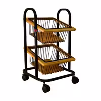 سبد سیب زمینی پیاز 2 طبقه چوبی یونیک 2945