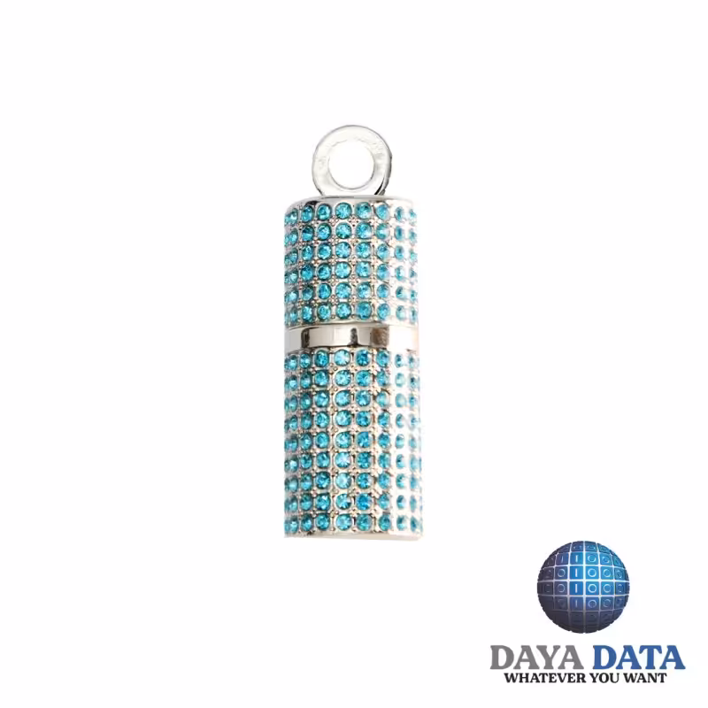 فلش مموری فانتزی دایا دیتا  استوانه جواهر مدلJE1002-49 ظرفیت128GB -USB2 رنگ آبی