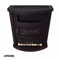 بخاری گازی شارق توس مدل هیوا طرح شومینه 220 - مشکی