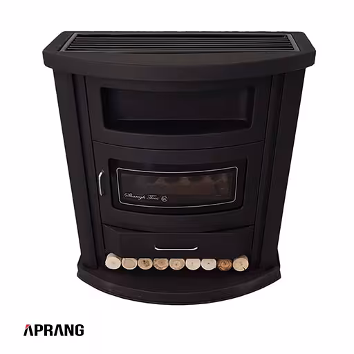 بخاری گازی شارق توس مدل هیوا طرح شومینه 220 - مشکی