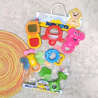 جغجغه و دندانگیر 7 عددی baby toys