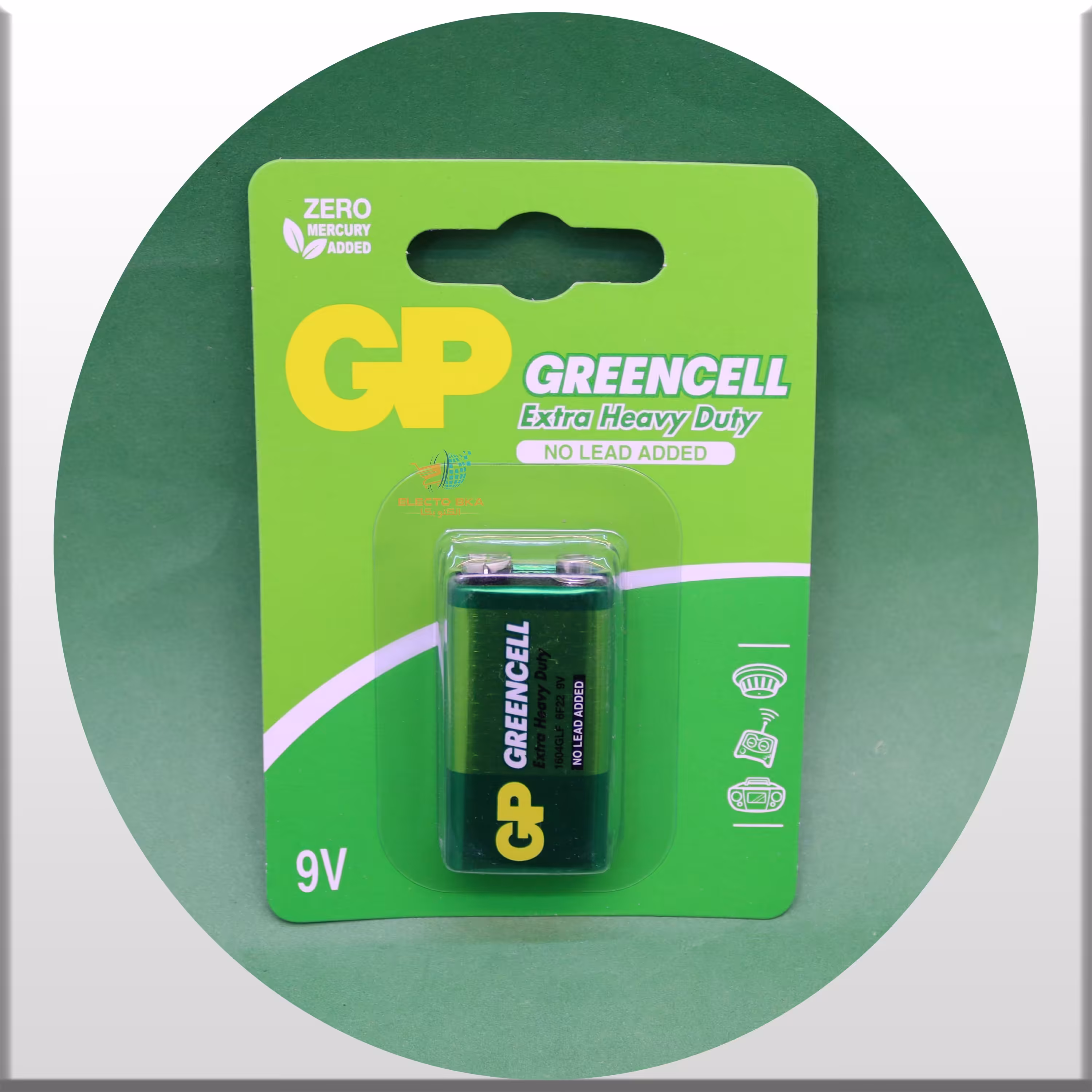 باتری کتابی 9V جی پی مدل GreenCell بسته یک عددی - فروش کلی باطری الکتوبکا 3242