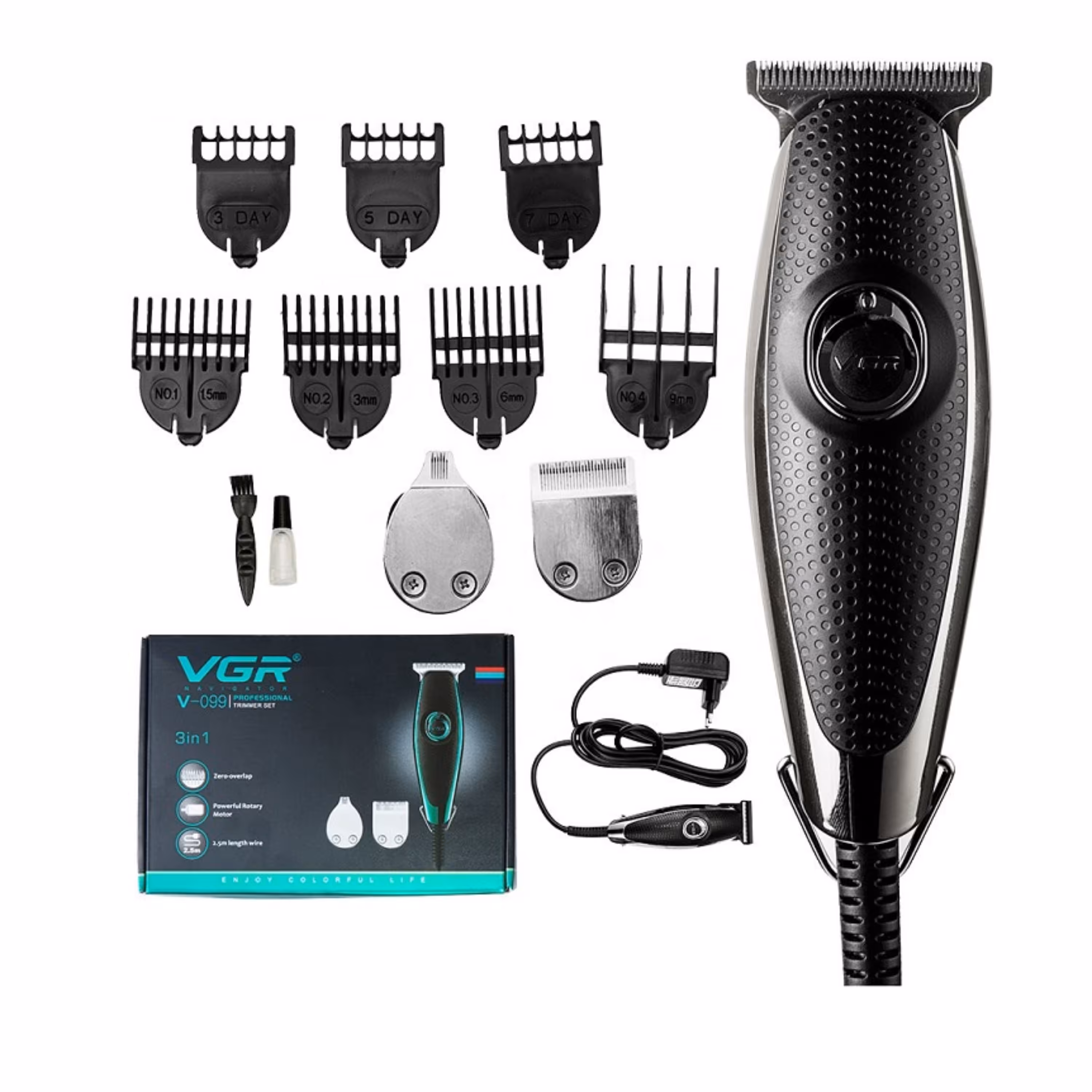 ماشین اصلاح ( صورت و سر ) VGR با ست شانه اصلاح و پکیجنگ