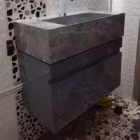 روشویی سرامیکی طرح پارادایس سایز چهل در هشتاد به همراه کابینت pvc