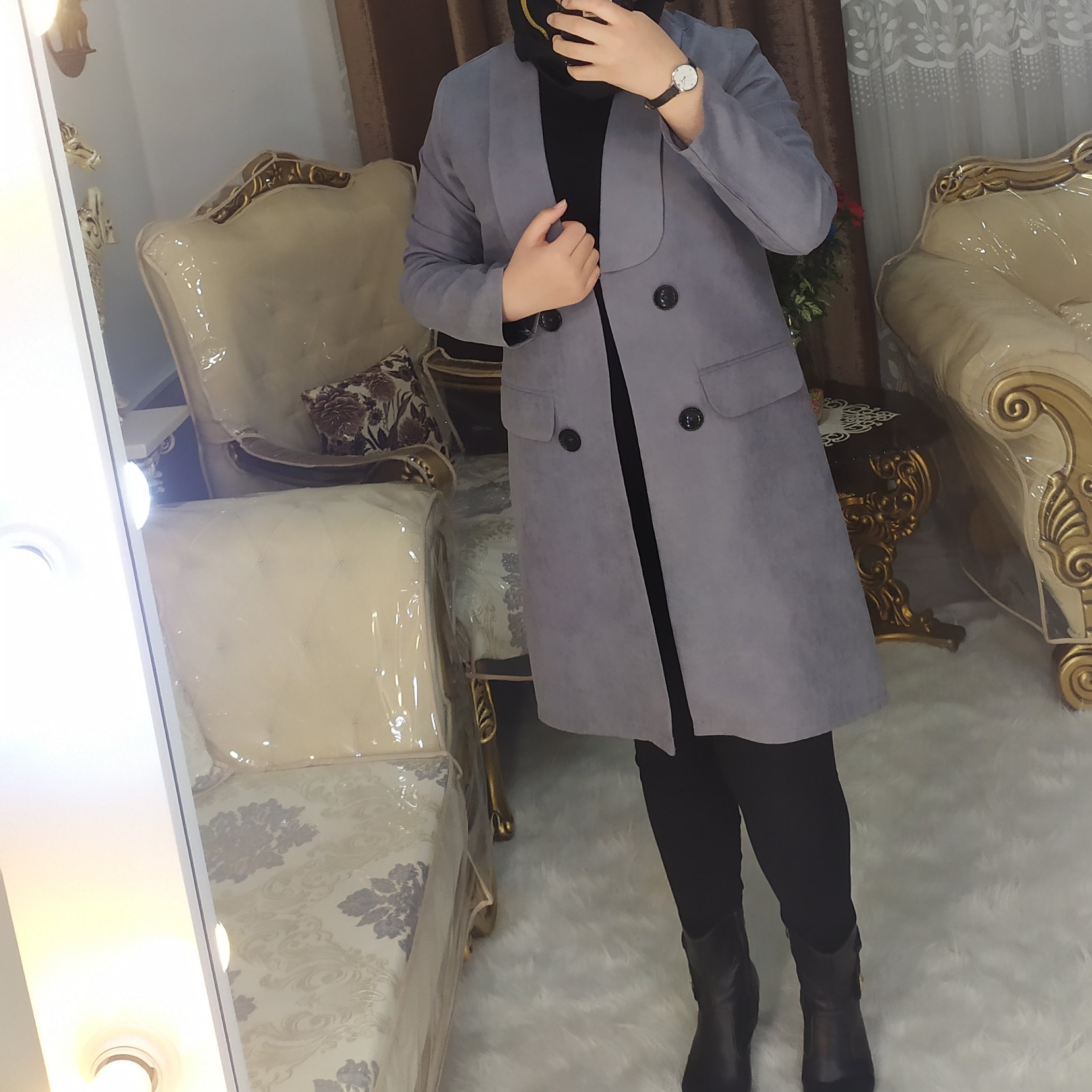 مانتو کتی4 دکمه زنانه شیک وخوشگل و جذاب
