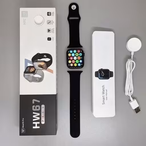  ساعت هوشمند  HW67 PLUS با شارژر وایرلس  مشابه اپل واچ
