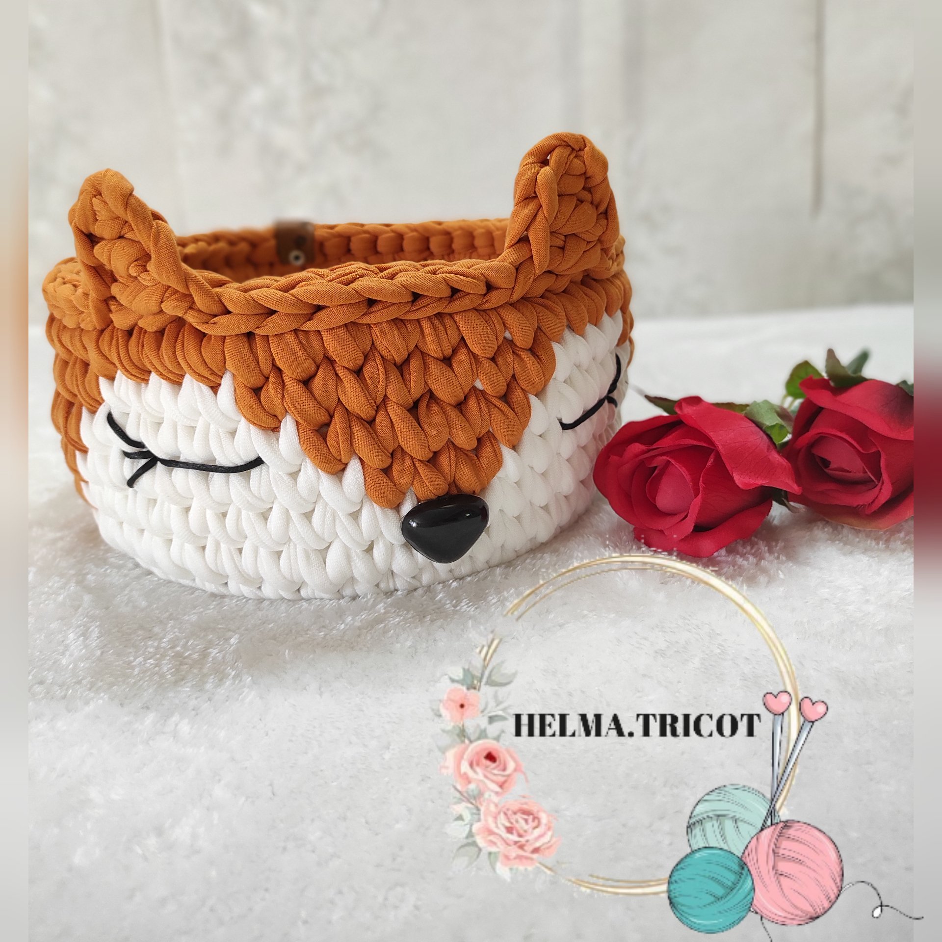 سبد تریکو طرح روباه 🦊