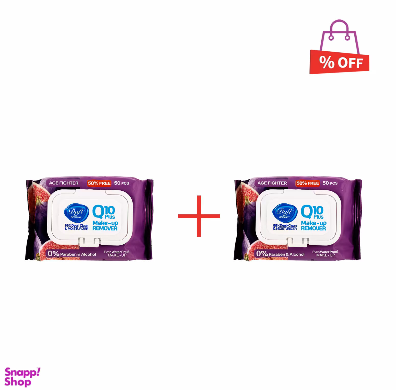 دستمال مرطوب دافی (Dafi) مدل Q10 Plus بسته 50 عددی مجموعه 2 عددی