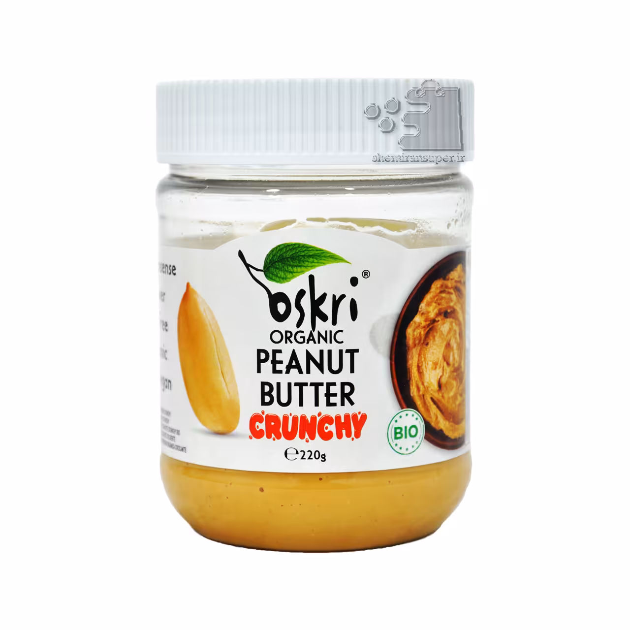 کره بادام زمینی کرانچی ارگانیک 220 گرم اوسکری - oskri