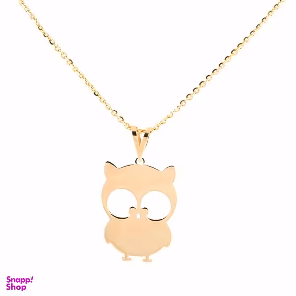 گردنبند طلا 18 عیار زنانه شمیم گلد گالری مدل جغد