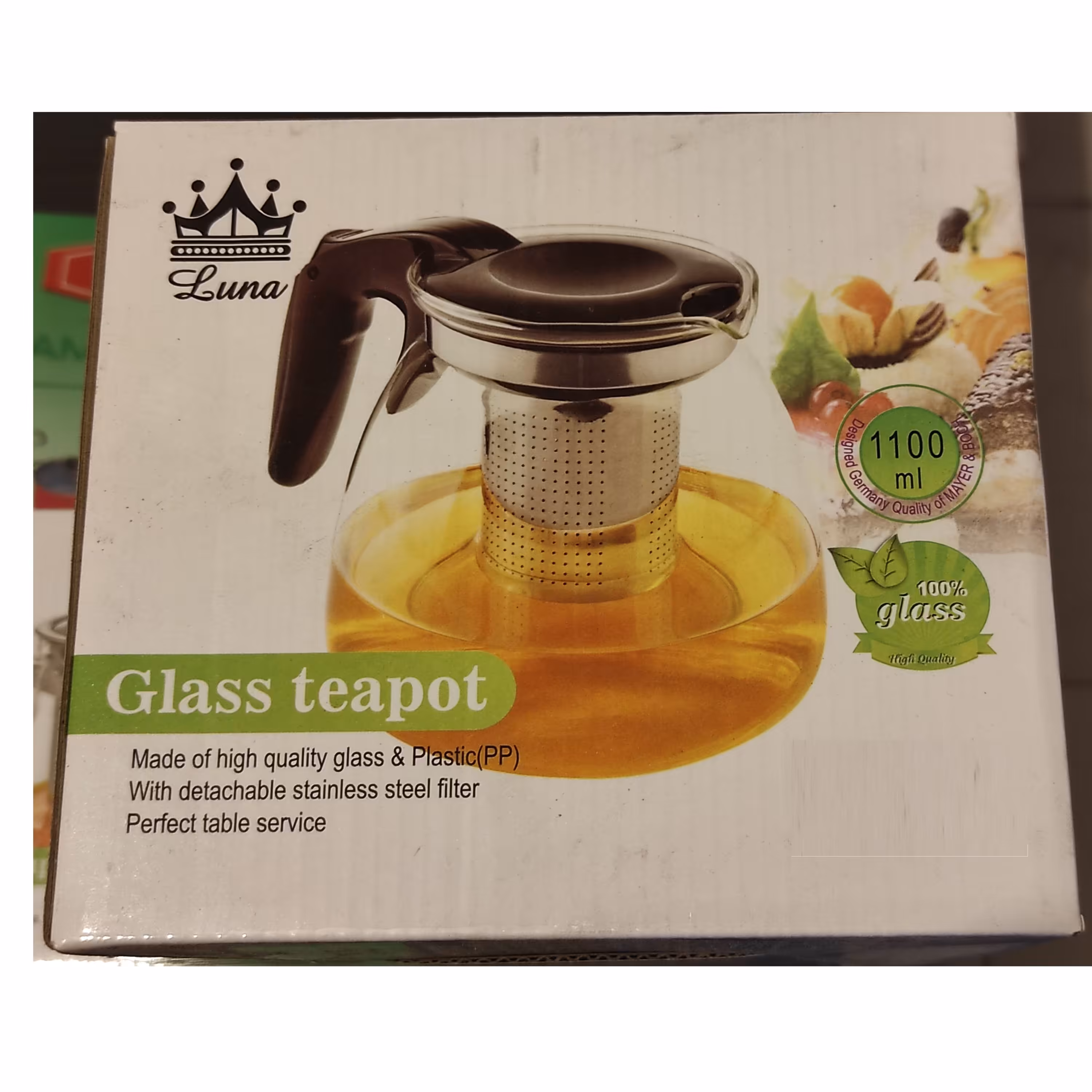 قوری پیرکس چای و دمنوش  1100 میل   سایز بزرگ