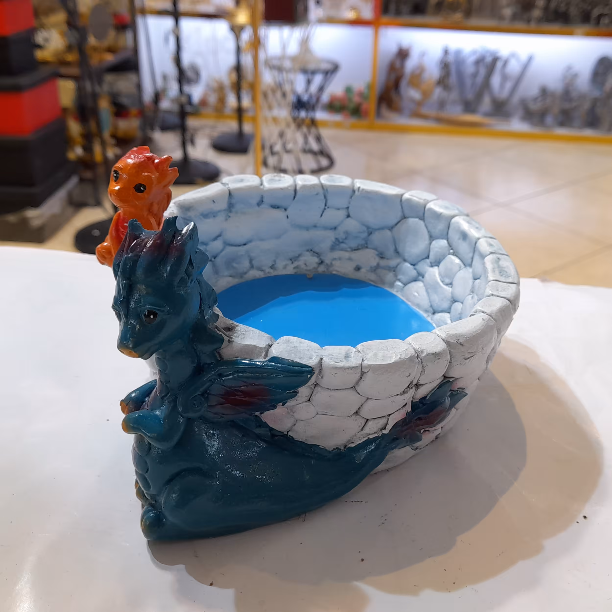 مجسمه اژدها ، حوض اژدها ، ظرف سبزه طرح اژدهای پلی استری هفت سین