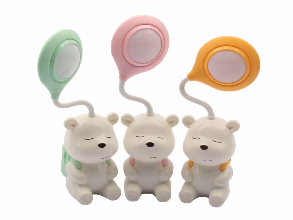 چراغ مطالعه به همراه تراش طرح خرس سفید