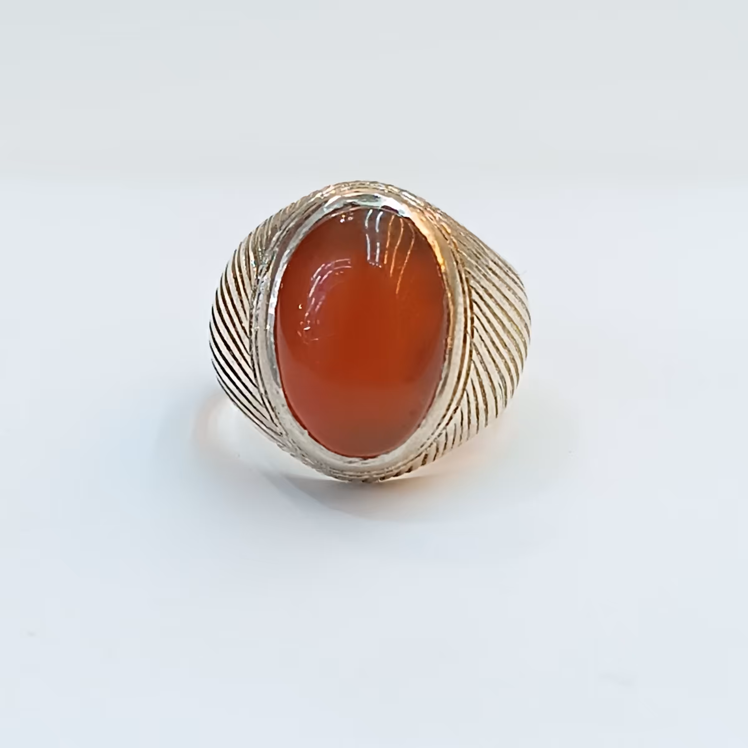 انگشتر نقره مردانه 925 عیار سنگ عقیق یمانی اصل بازرگانی لطفی a1a sl