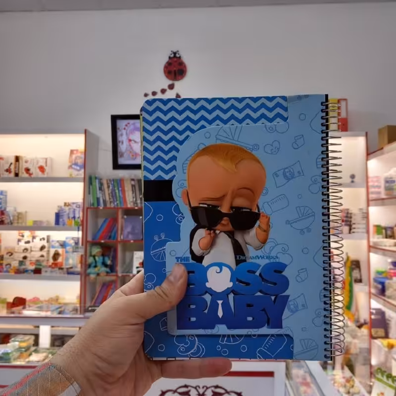 دفتر سیمی 100 برگ حاشیه دار سویل  مدل پسر رییس