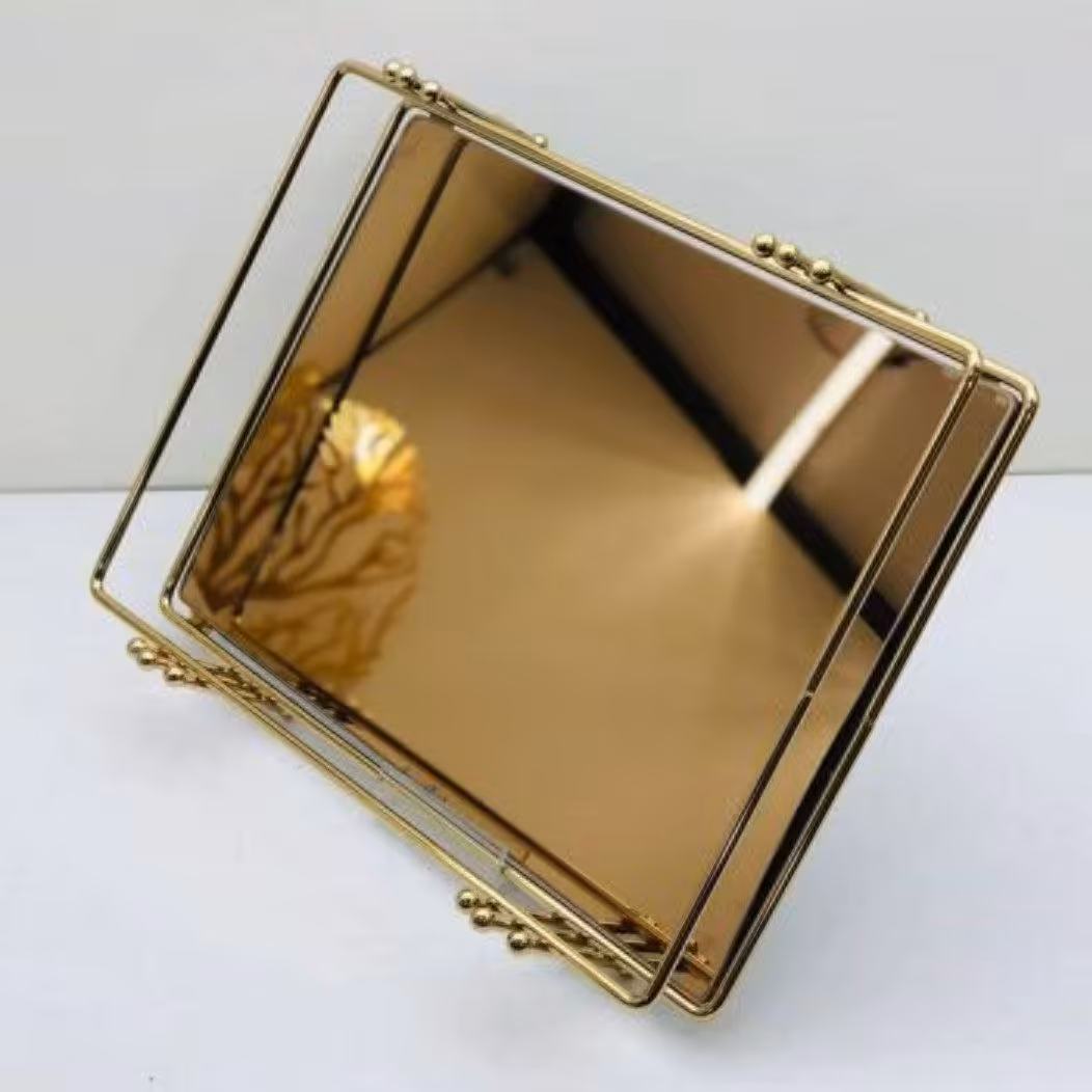 سینی اینه ای طلایی مدل پیانو
