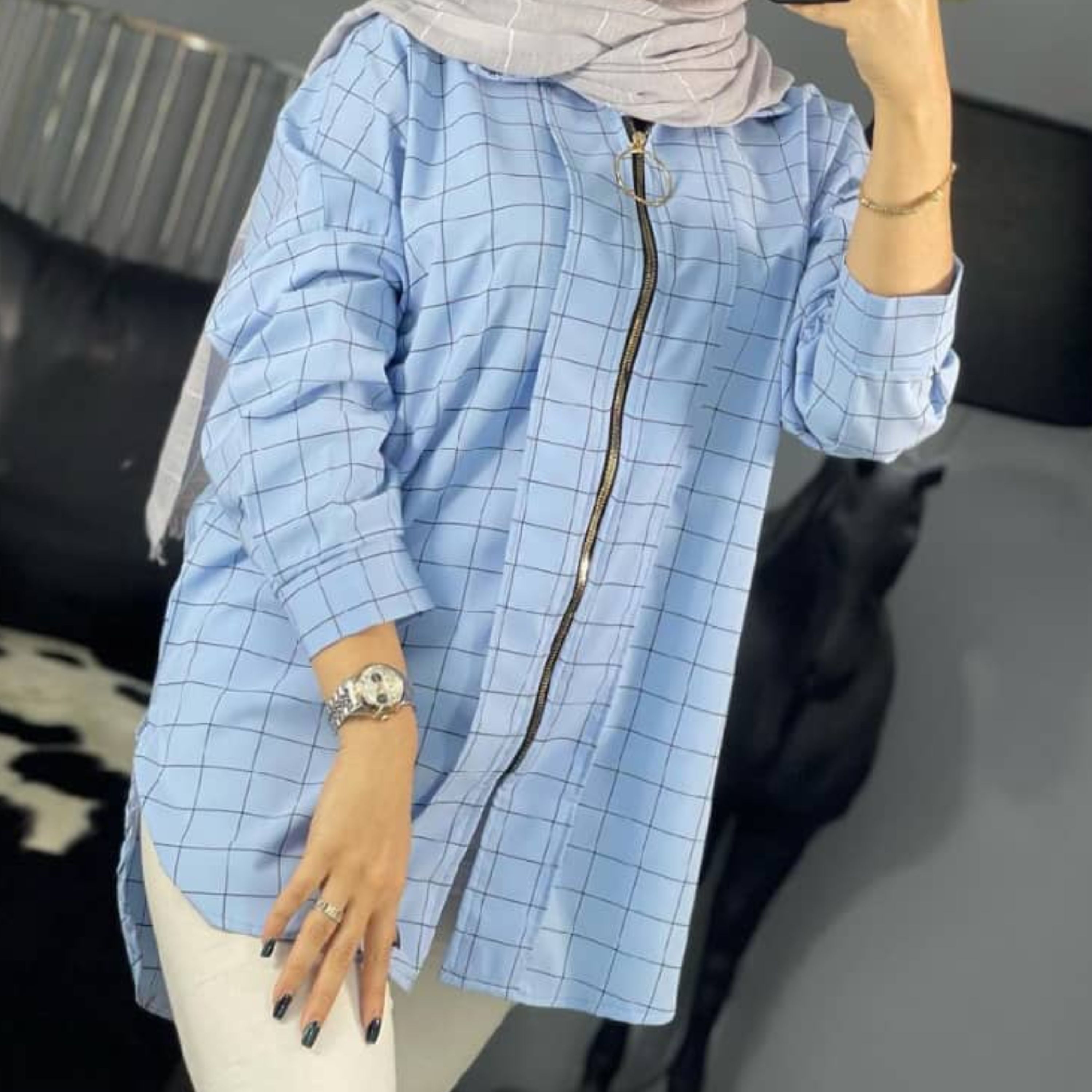 مانتو چهارخونه نینا