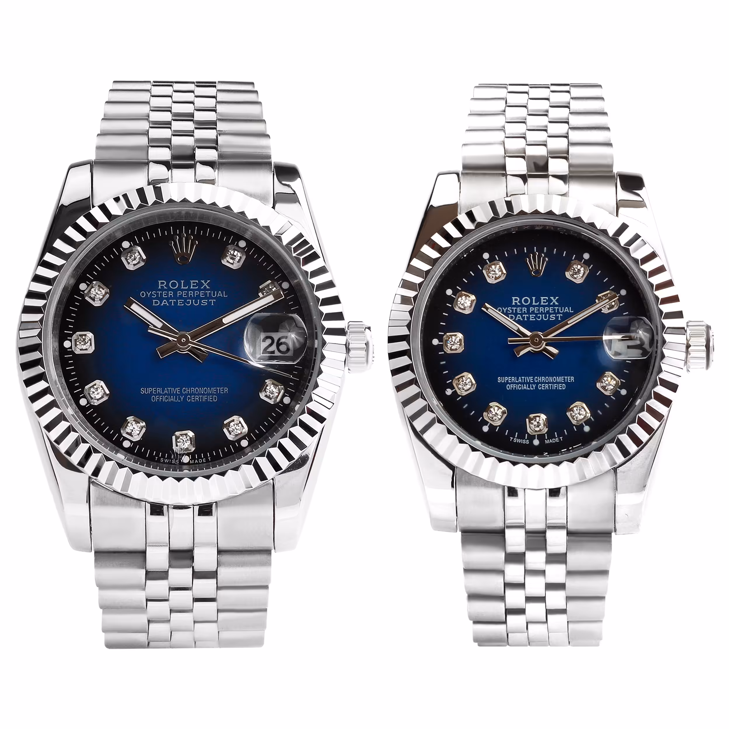 ست ساعت مچی عقربه ای زنانه و مردانه-رولکس-دیت جاست Date Just -مدل WS-28