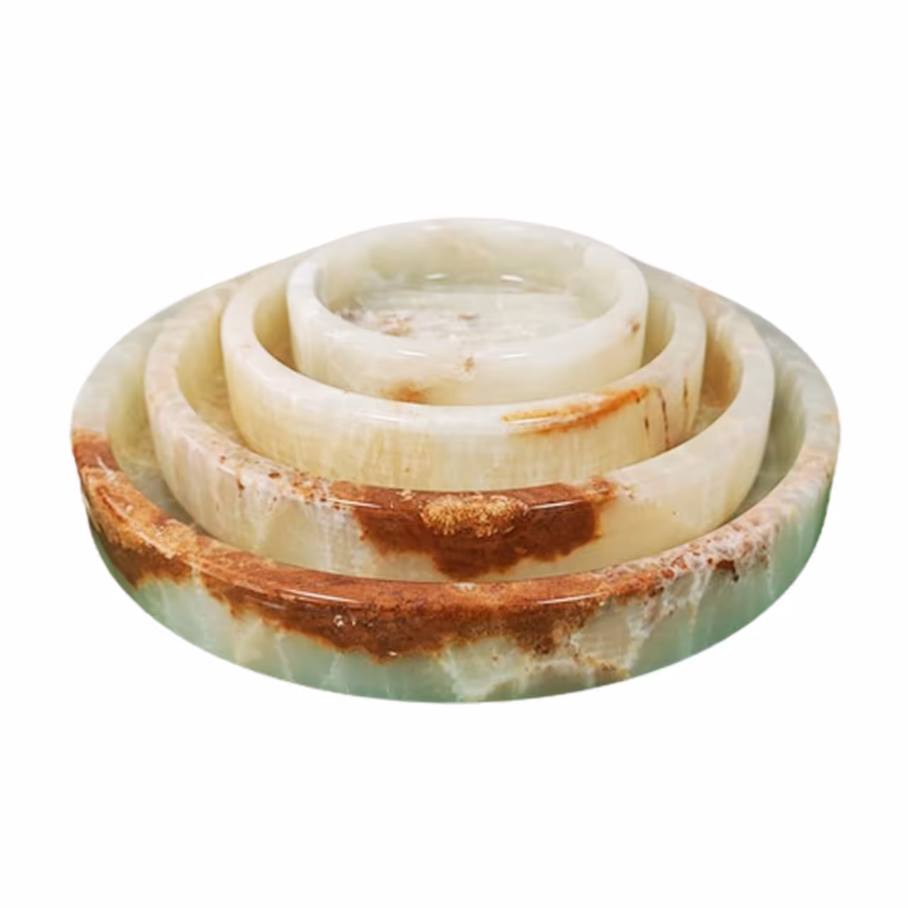 ست 4 تایی ظرف سنگی مرمر سبز