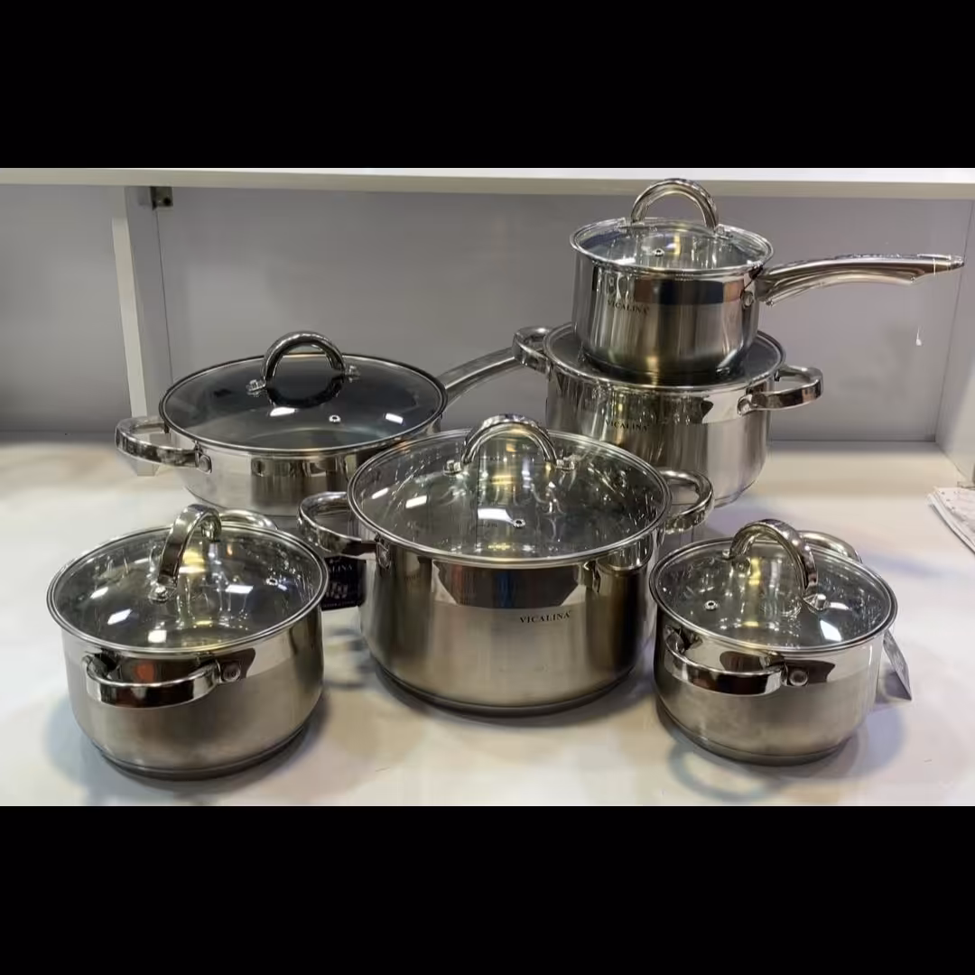 سرویس قابلمه استیل ویکالینا 12 پارچ 