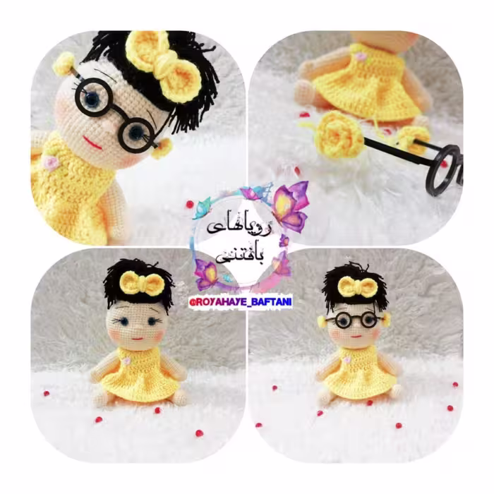 عروسک لپ گلی بافتنی