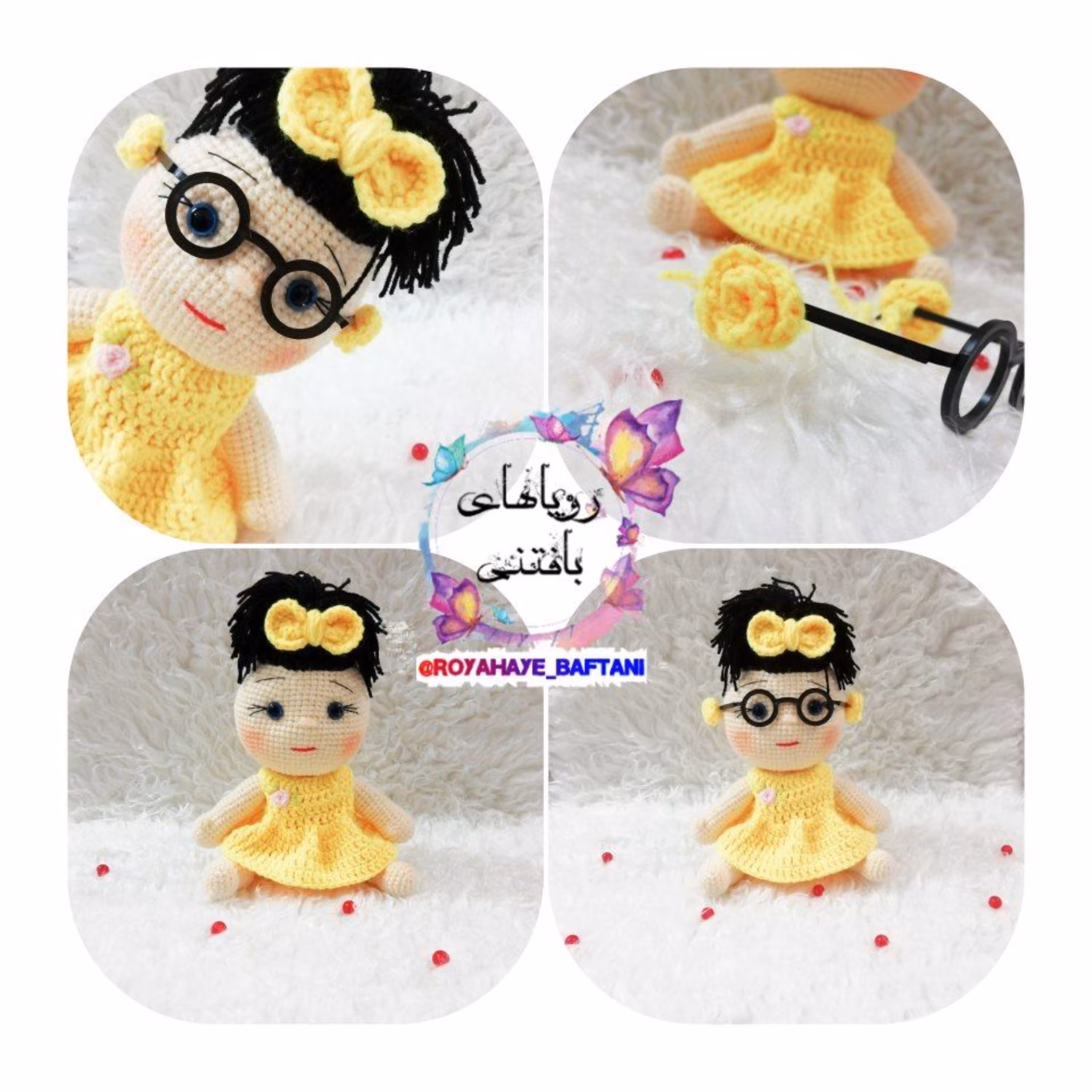 عروسک لپ گلی بافتنی