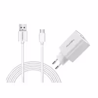 شارژر دیواری پاواریال مدل CK-59 به همراه کابل تبدیل MicroUSB
