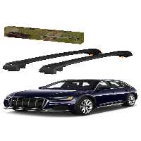 جعبه بار سقفی مشکی AUDI A6 ALLROAD C7 2012 2018 TRX1 CARRIER قفل شده واسطه ای نوار سیاه Thunder