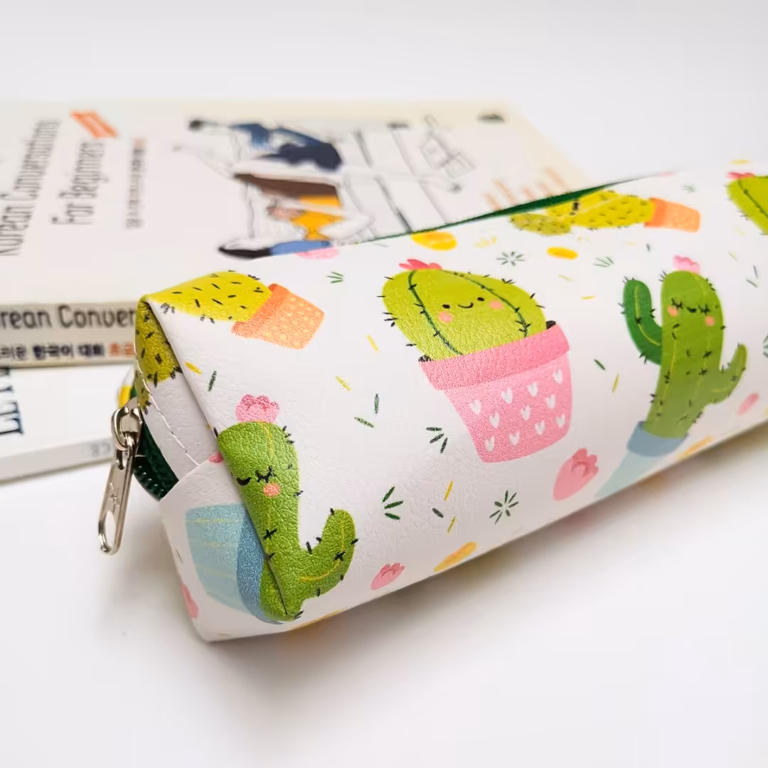 جامدادی فانتزی طرح کاکتوس چرم مصنوعی