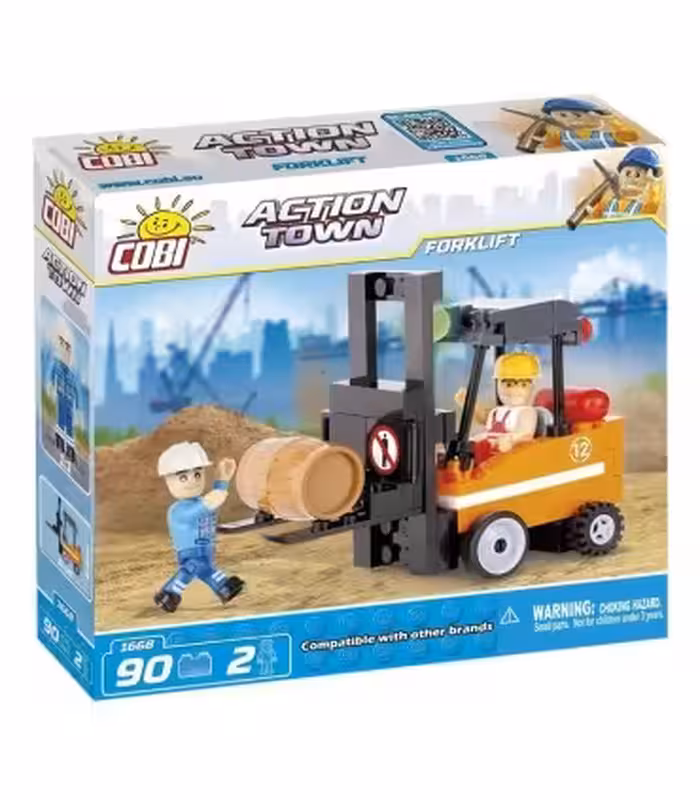 اسباب بازی ساختنی مدل زندگی شهری- فورک لیفت Cobi Action Town Forklift