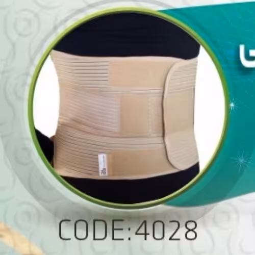 کرست کمر لومبو ساکرال با کش تنفسی سما طب پاکان کد 4028 در سایزهای مختلف 