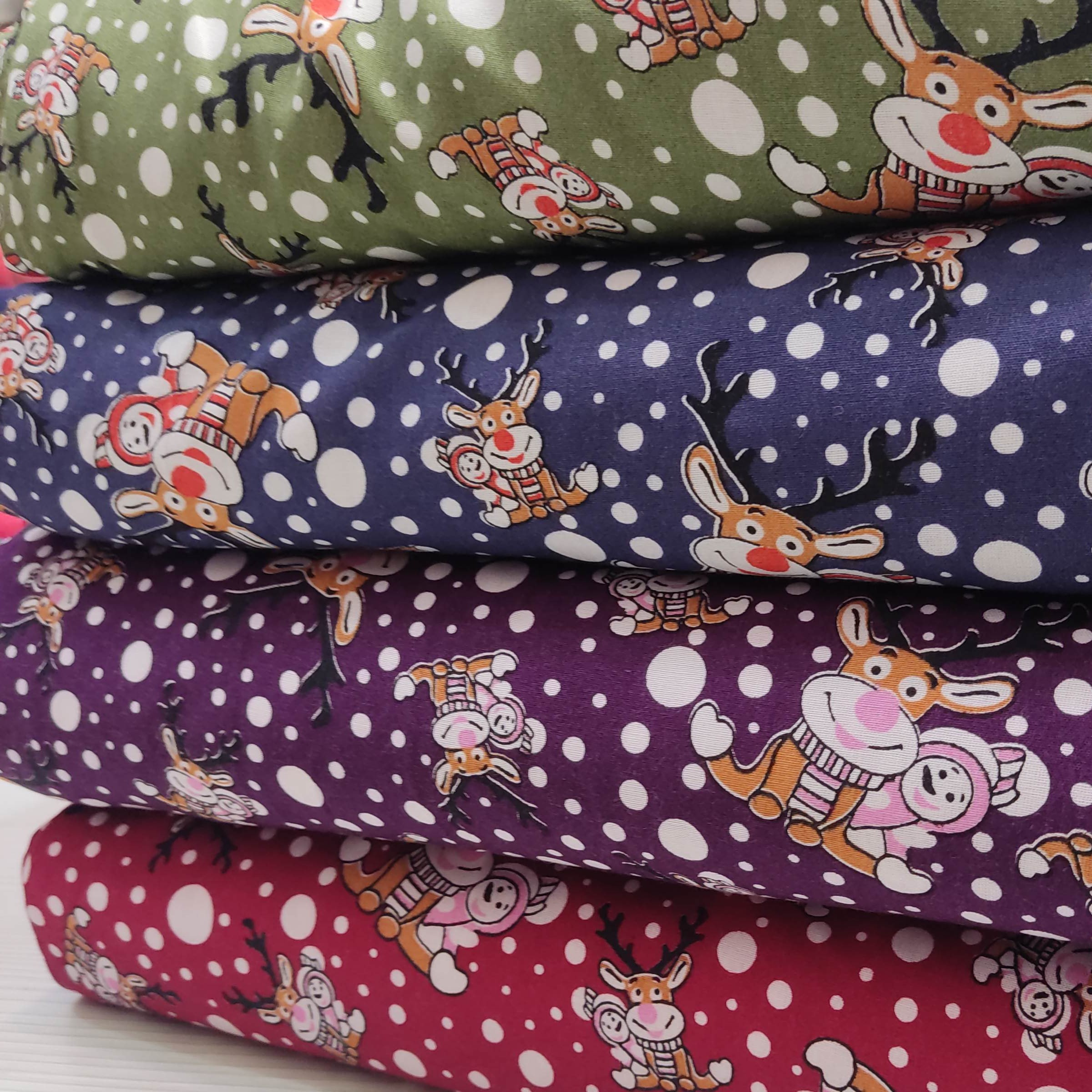 پارچه نخی طرح عروسکی عرض 130