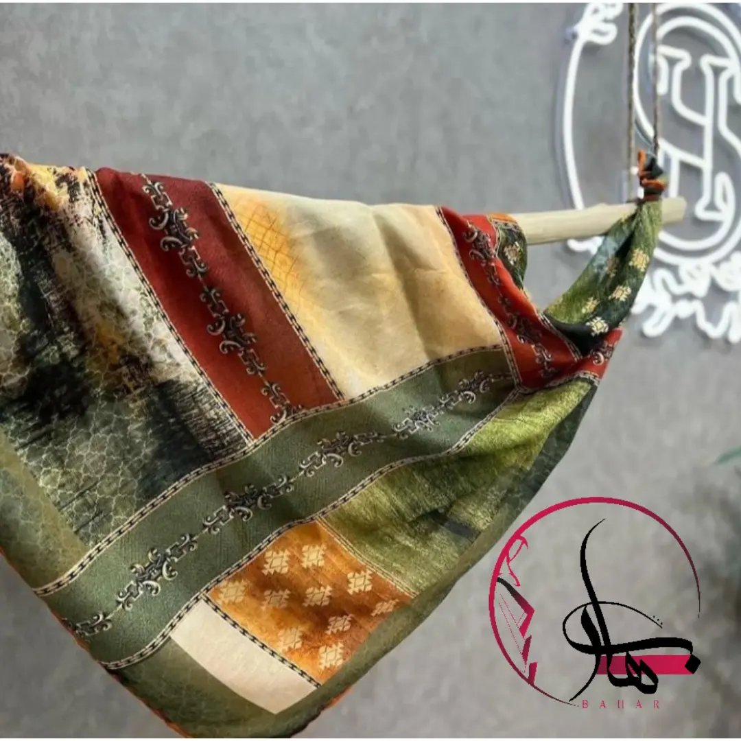 روسری سوپر نخ دور دست دوز