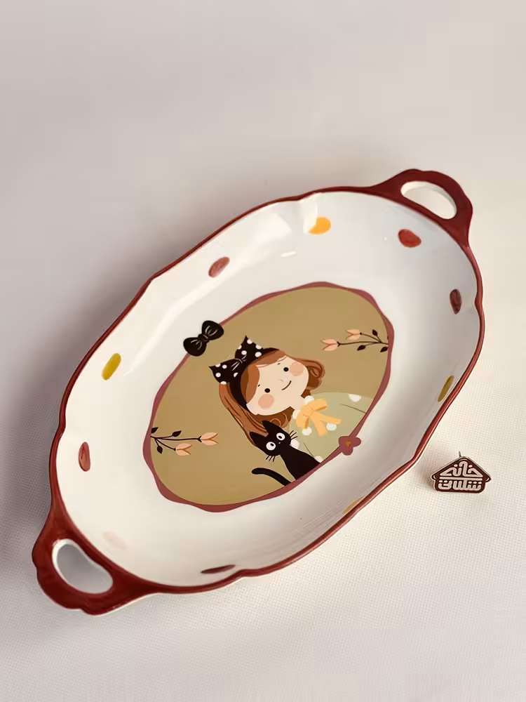 ست ظروف فانتزی طرح دختر کد002233