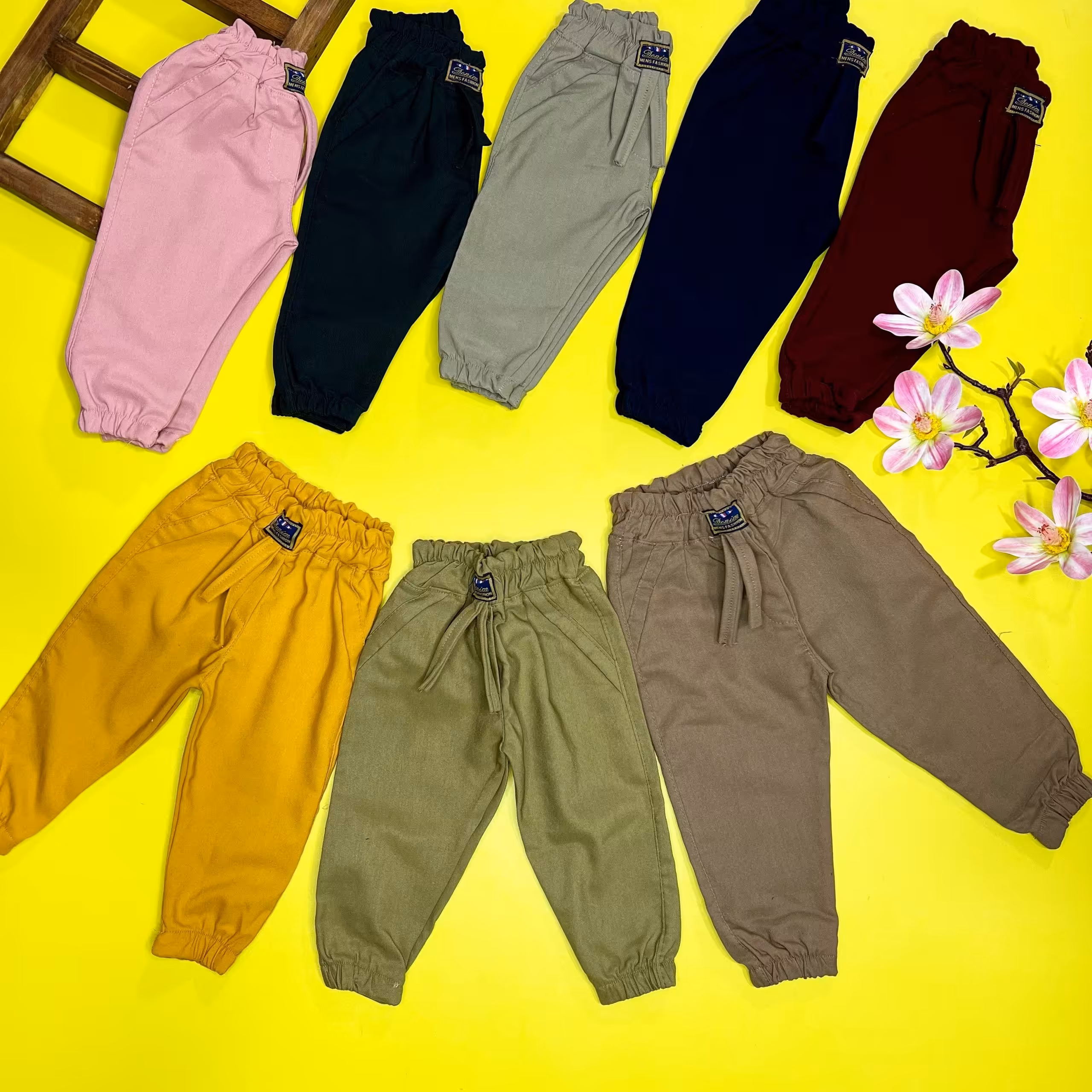 شلوار کتان کش اسلش دخترانه و پسرانه 