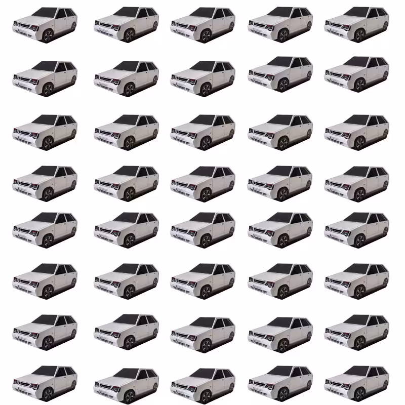 دستمال کاغذی طرح پراید 111 هاچبک مجموعه 42 عددی