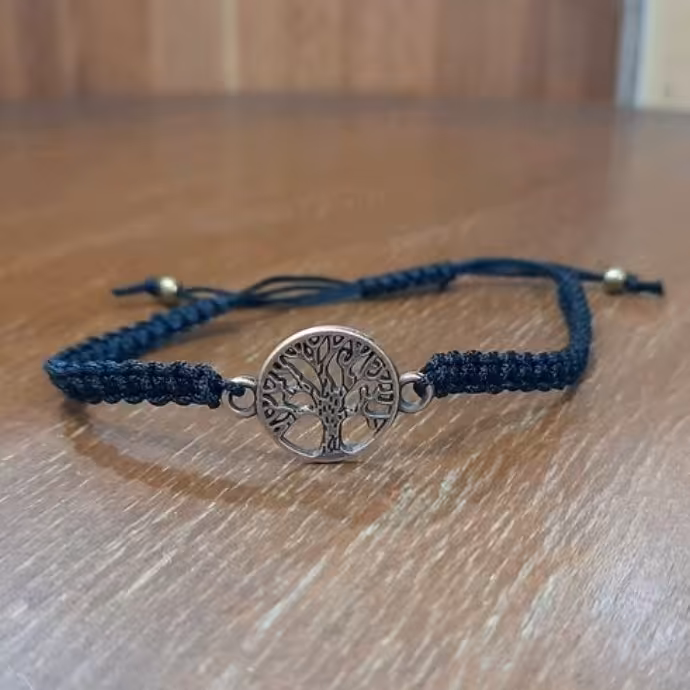 دستبند بافت با پلاک *قیمت یک عدد * (فقط بصورت پک 10 تایی)