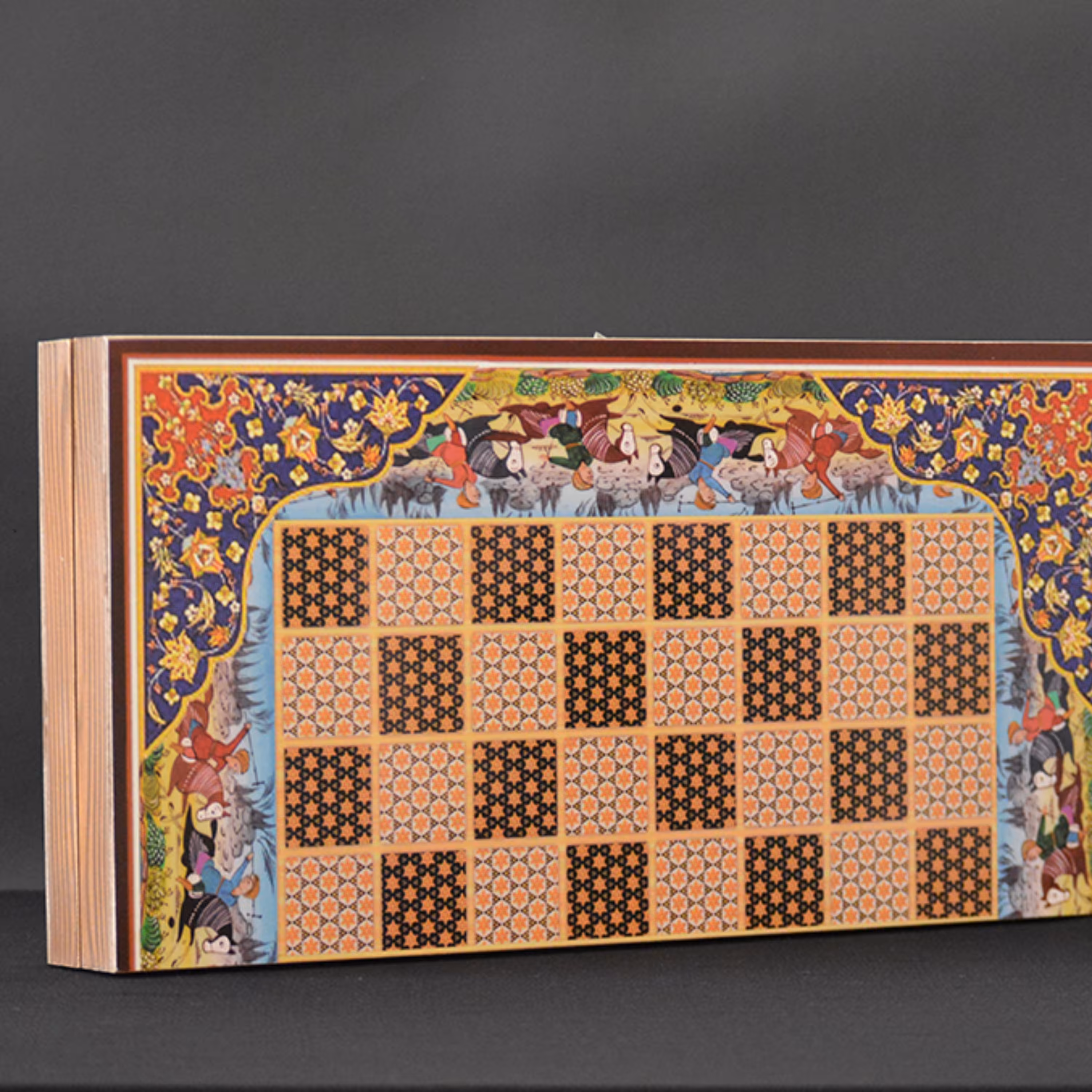 شطرنج تخته MDF طرح چوگان زرد نقاشی  طرح بازی چوگان