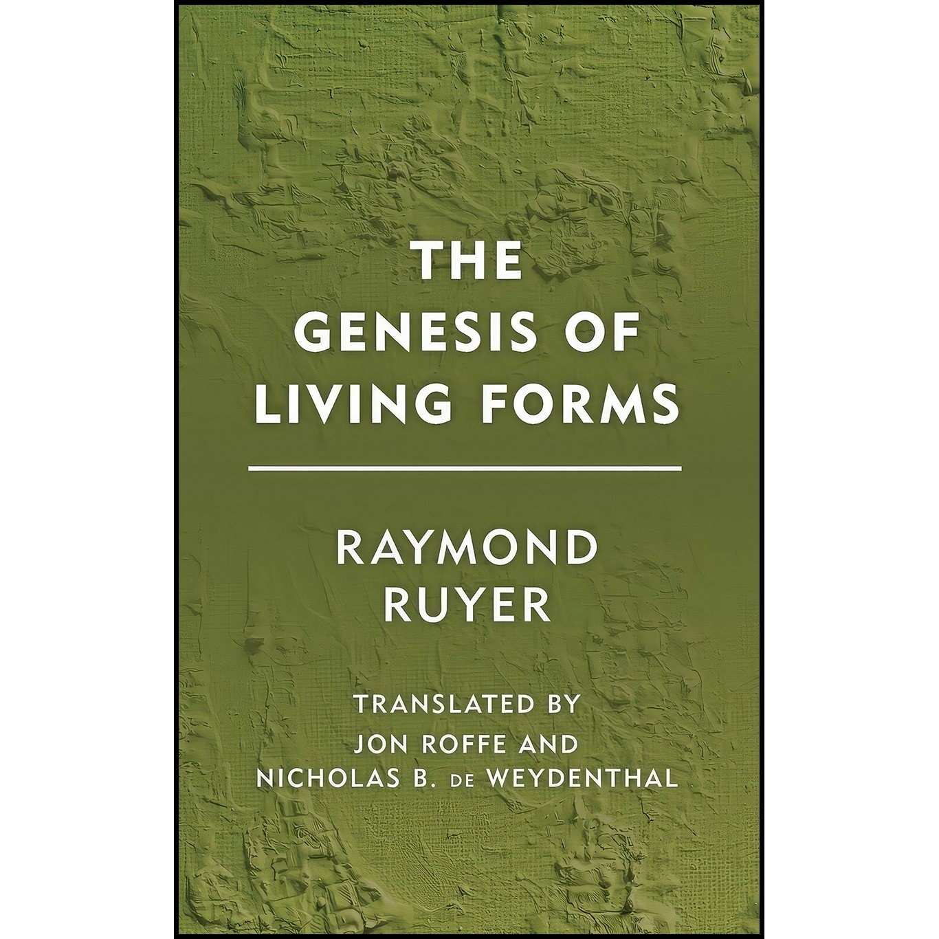 کتاب زبان اصلی The Genesis of Living Forms