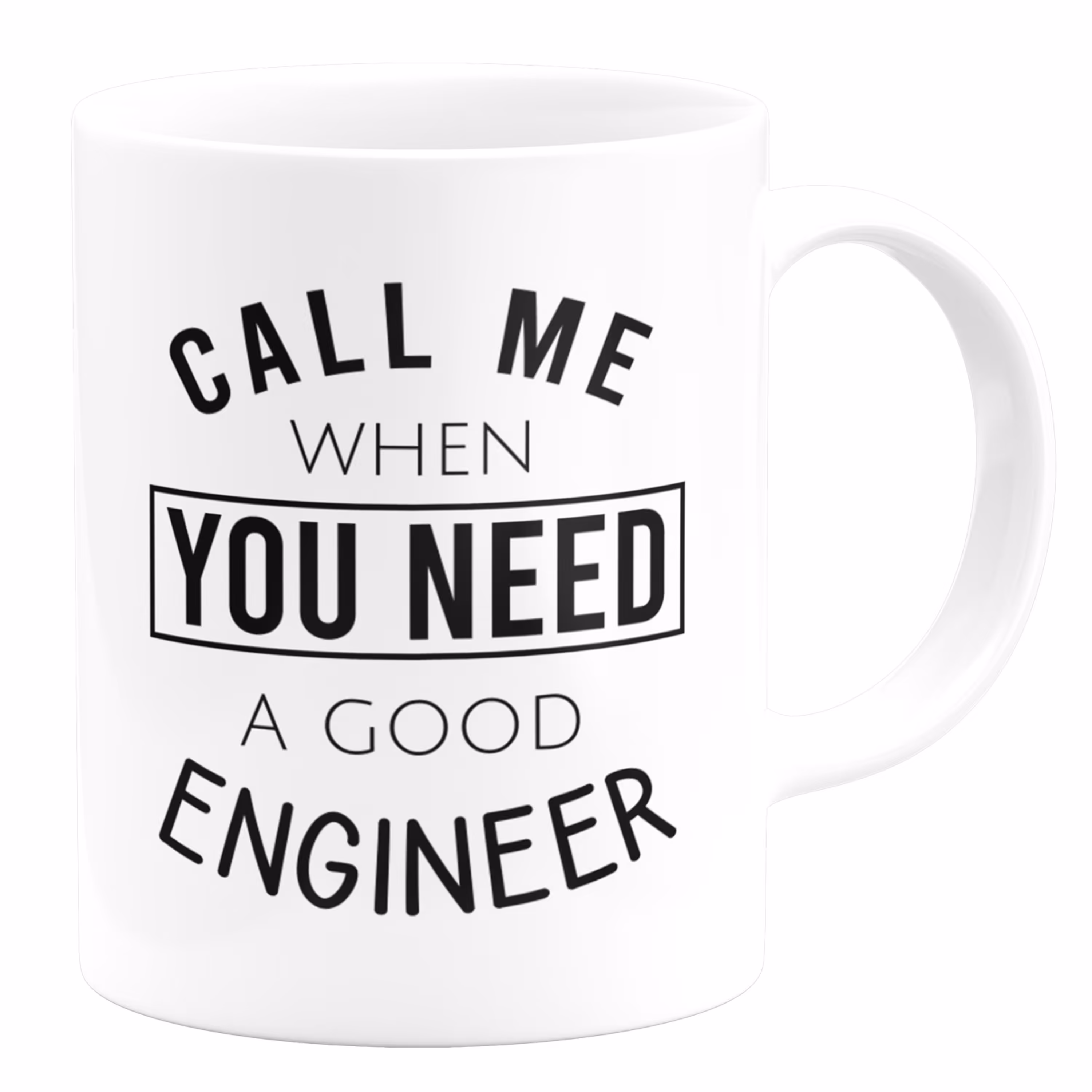 ماگ سفید سرامیکی طرح مهندسی کد 30