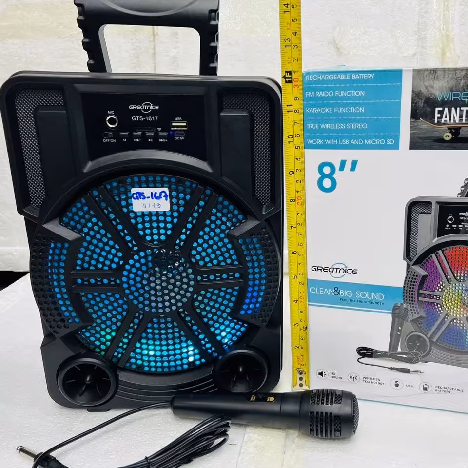 اسپیکر شارژری بلوتوثی قابل حمل (8 اینچ)مدل 1617