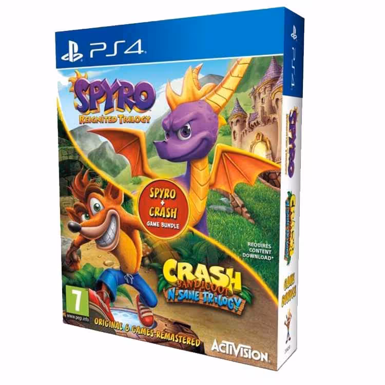 خرید دیسک بازی Spyro Reignited Trilogy و بازی Crash N.Sane Trilogy برای PS4 با بهترین قیمت