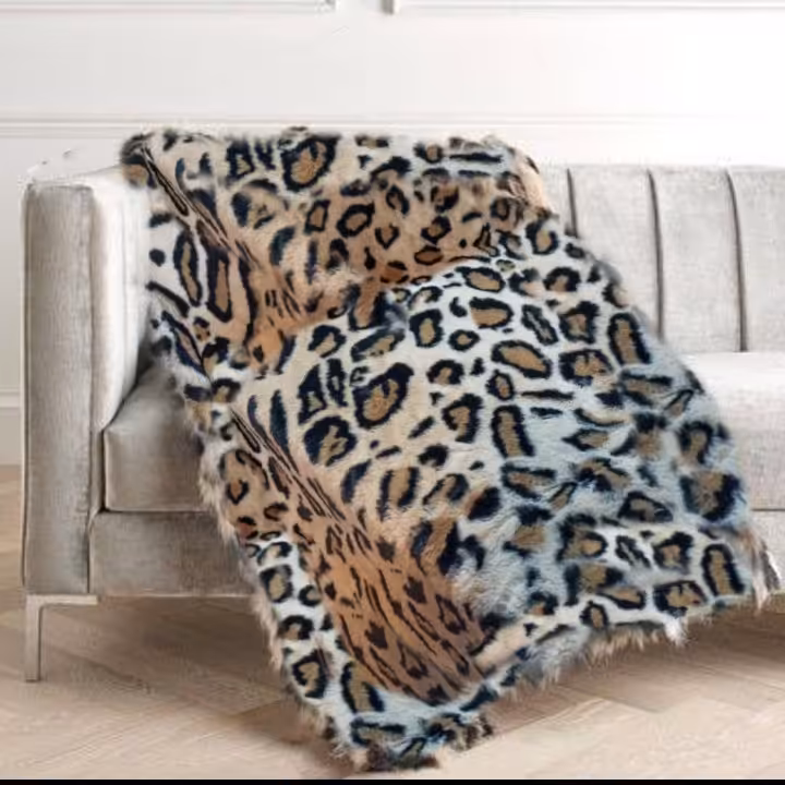 شال مبل خز پلنگی بدون ریزش